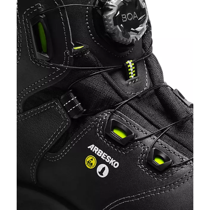 Arbesko 949 safety boots S3, Black/Lime, large image number 2