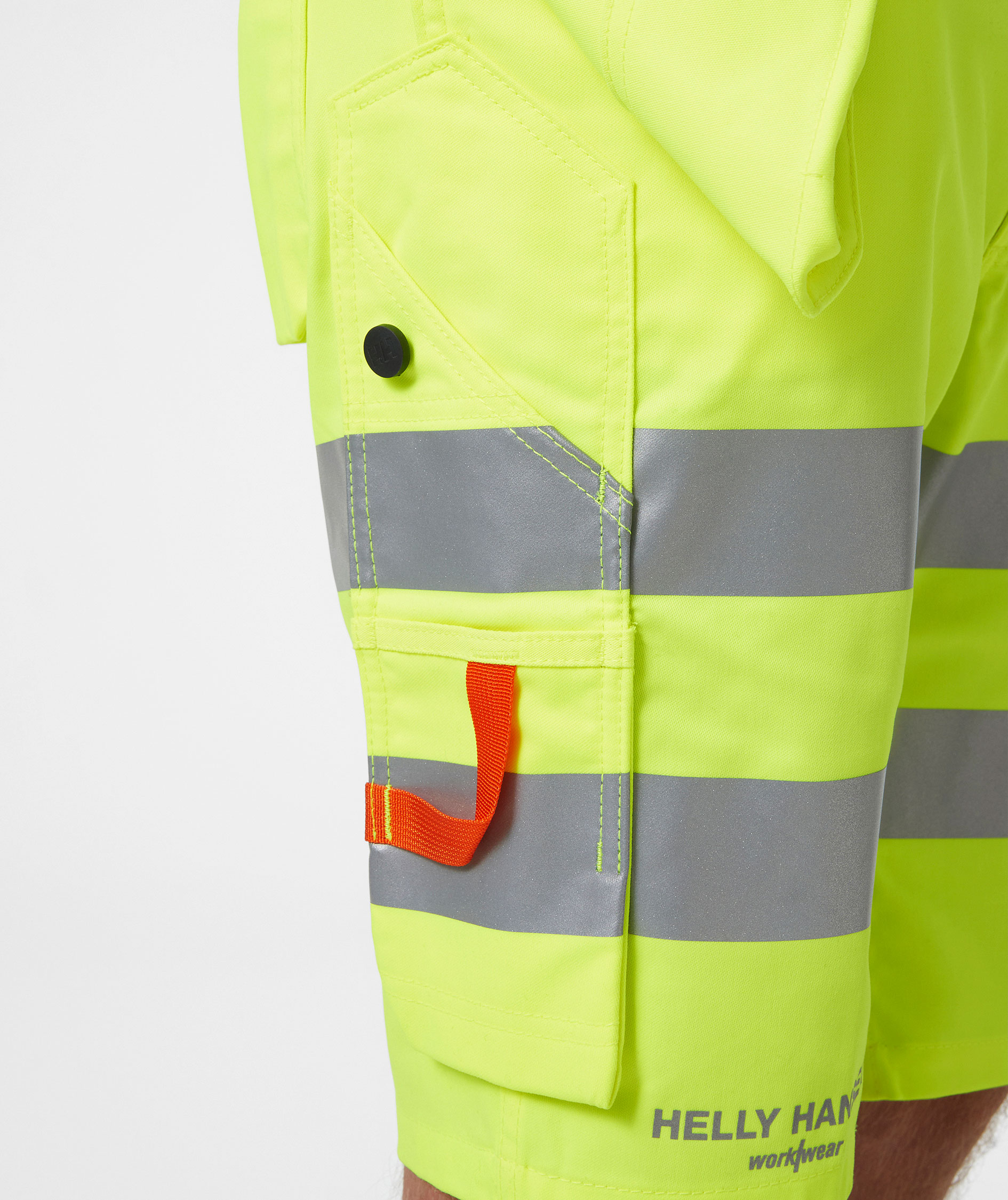 Helly Hansen Alna 2.0 h&aring;ndv&aelig;rkershorts, Hi-vis gul/charcoal, large image number 4