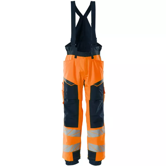 Mascot Accelerate Safe winter trousers, Hi-Vis Orange/Dark Marine, large image number 0