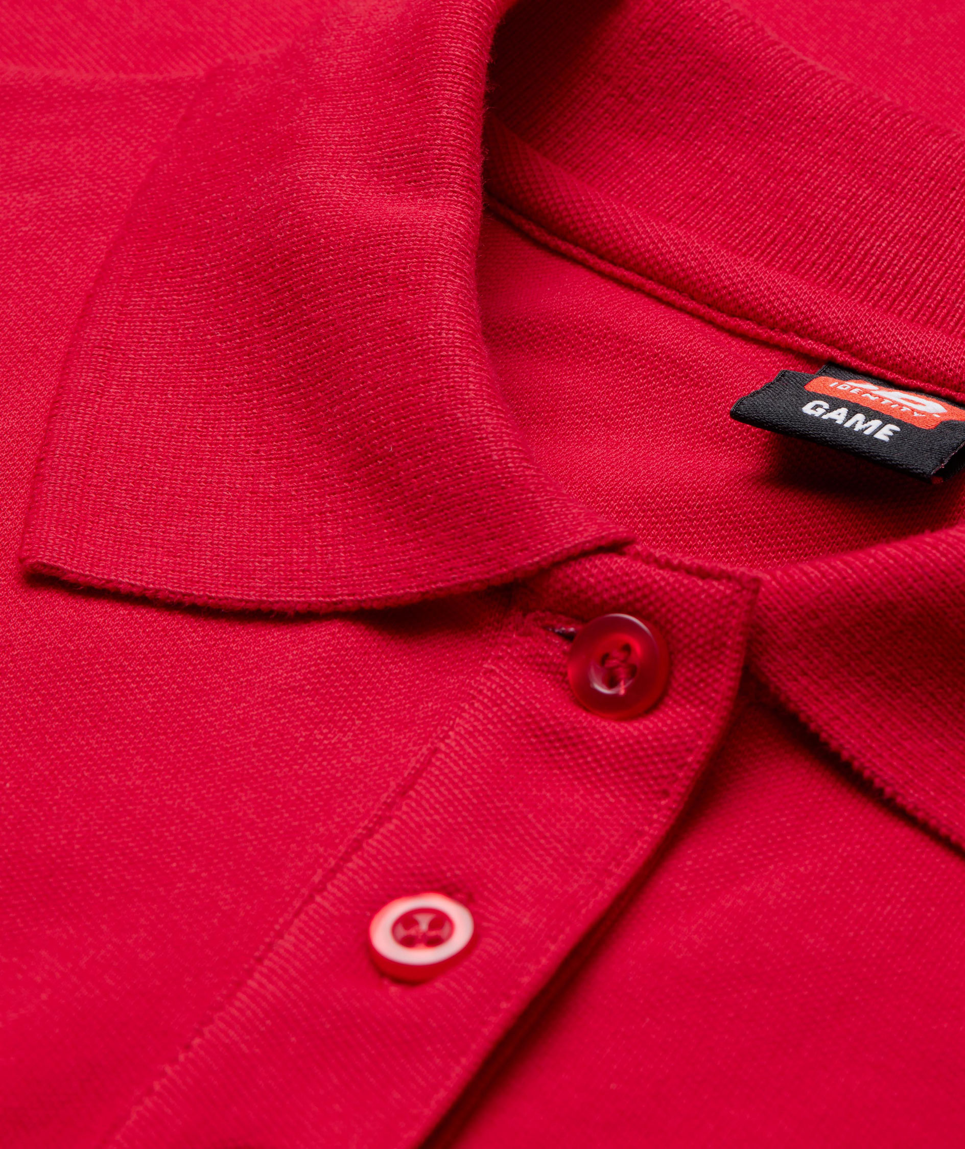 ID women's Pique Polo T-shirt with stretch, Red, large image number 3