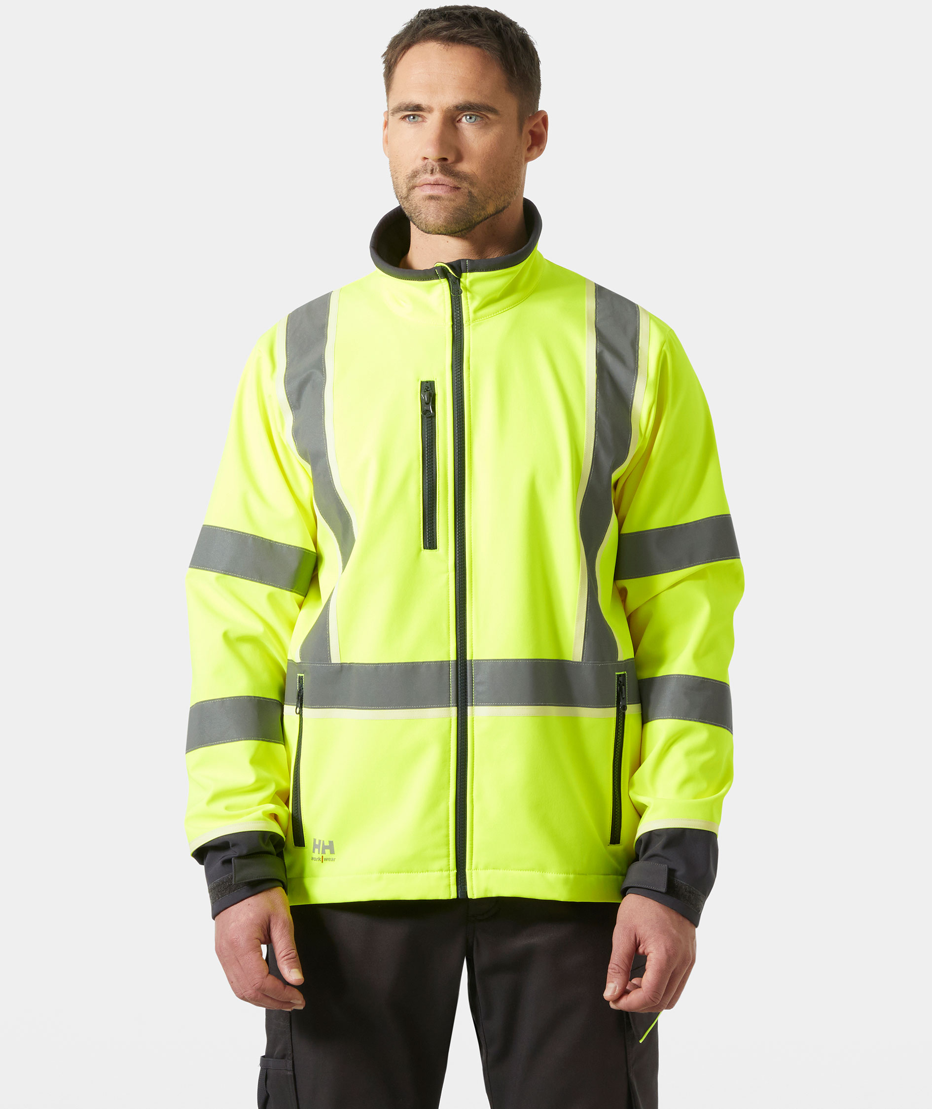 Helly Hansen UC-ME softshell jacket, Hi-vis yellow/Ebony, large image number 2