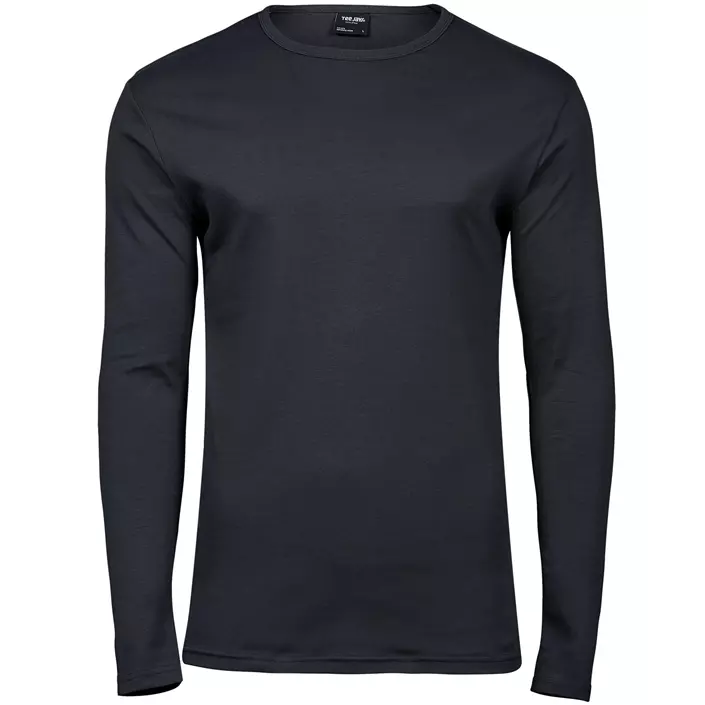 Tee Jays Interlock langermet T-skjorte, Mørkegrå, large image number 0