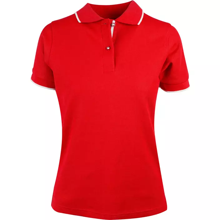YOU Altea Damen Poloshirt, Rot/Weiß, large image number 0
