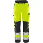 Fristads Green women's work trousers 2642 GPLU, Hi-vis Yellow/Black