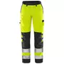 Fristads Green women's work trousers 2642 GPLU, Hi-vis Yellow/Black