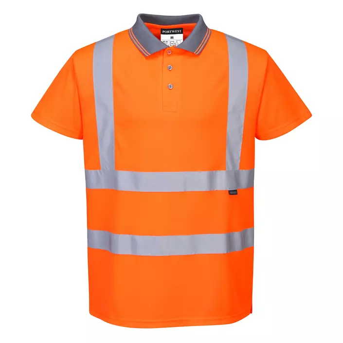 Portwest polo shirt, Hi-vis Orange, large image number 0