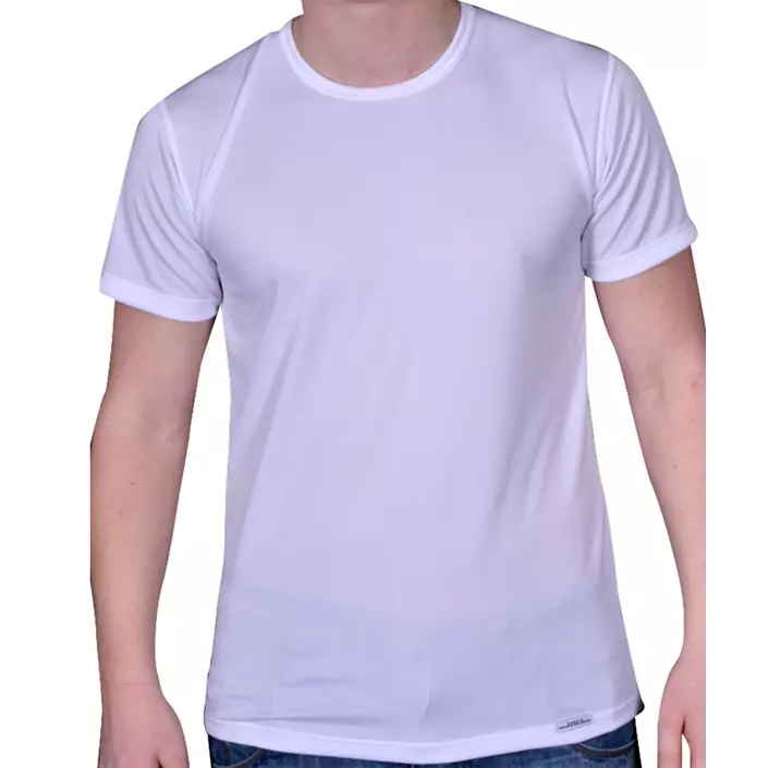 by Mikkelsen das dänische Abwehrtrikot Lauf-T-Shirt, Weiß, large image number 1