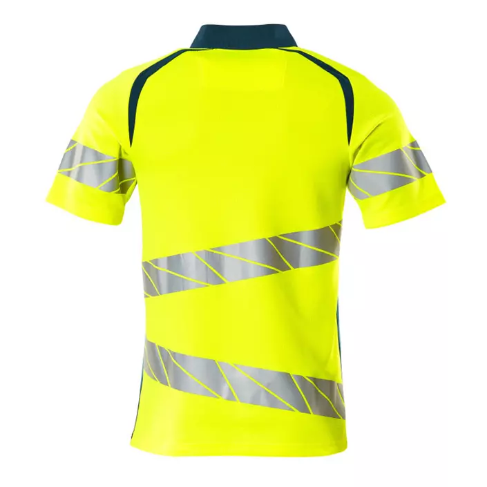 Mascot Accelerate Safe polo T-shirt, Hi-Vis Gul/Mørk Petroleum, large image number 1