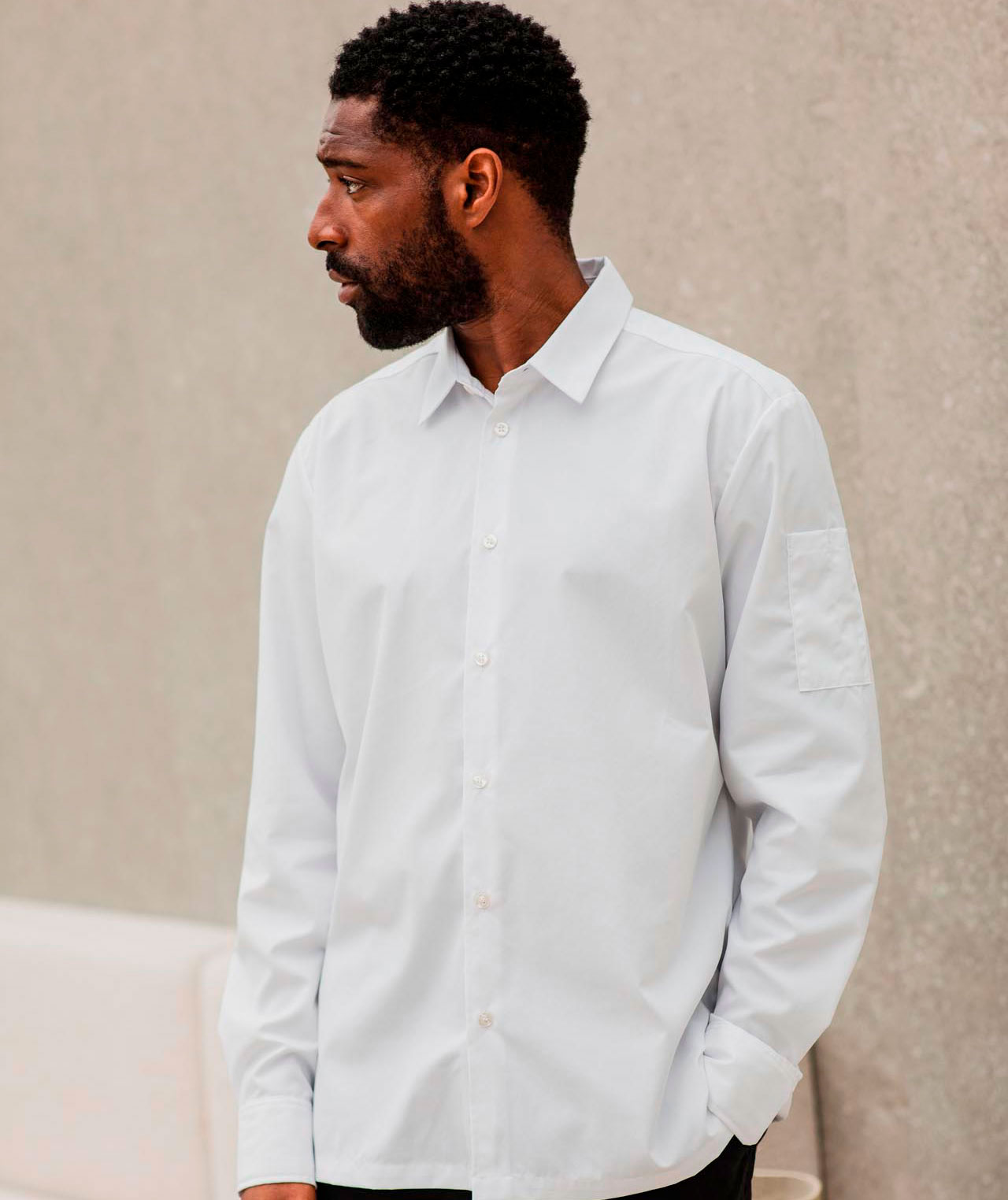 Segers 1013 Action stretch shirt, White