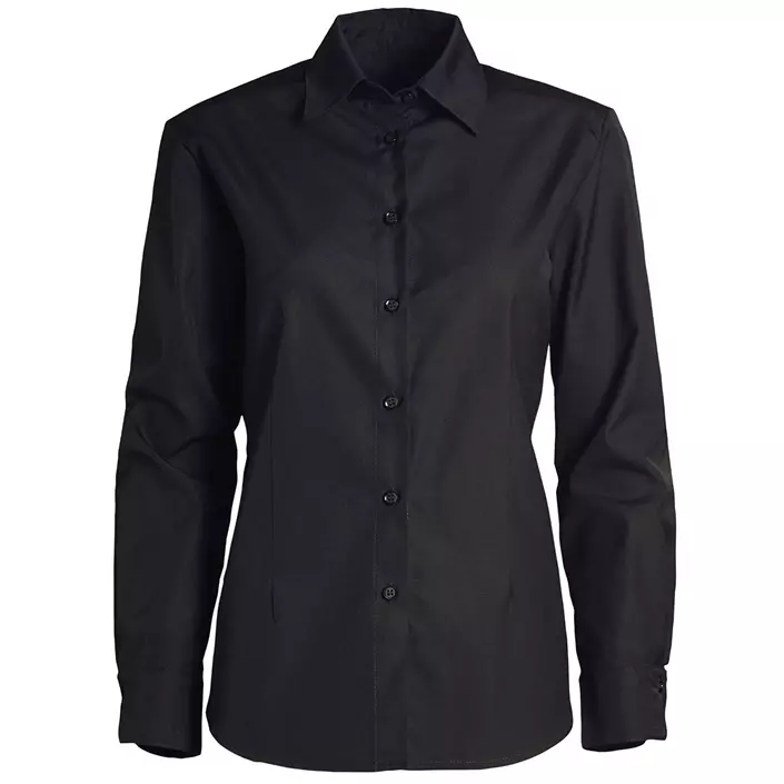 Kentaur modern fit long-sleeved women's shirt, Black, large image number 0