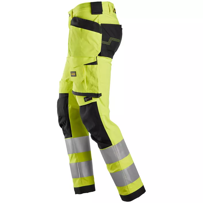 Snickers AllroundWork craftsman trousers 6243, Hi-vis Yellow/Black, large image number 2