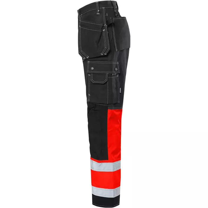 Fristads håndværkerbukser 247, Rød/Sort, large image number 3