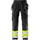Fristads craftsman trousers 2093, Black/Yellow, Black/Yellow, swatch