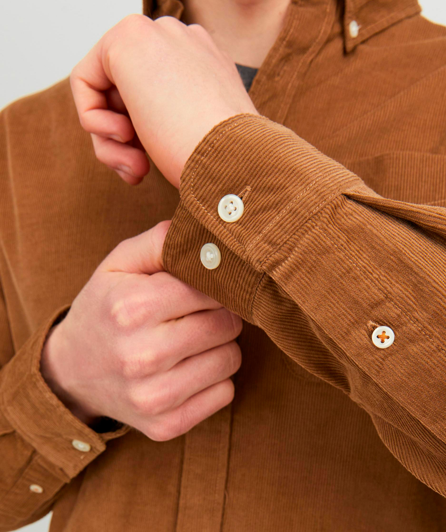 Jack & Jones JJECLASSIC CORD shirt, Otter, large image number 3