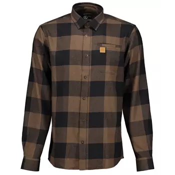 Westborn flannel shirt, Cocoa Brown/Black