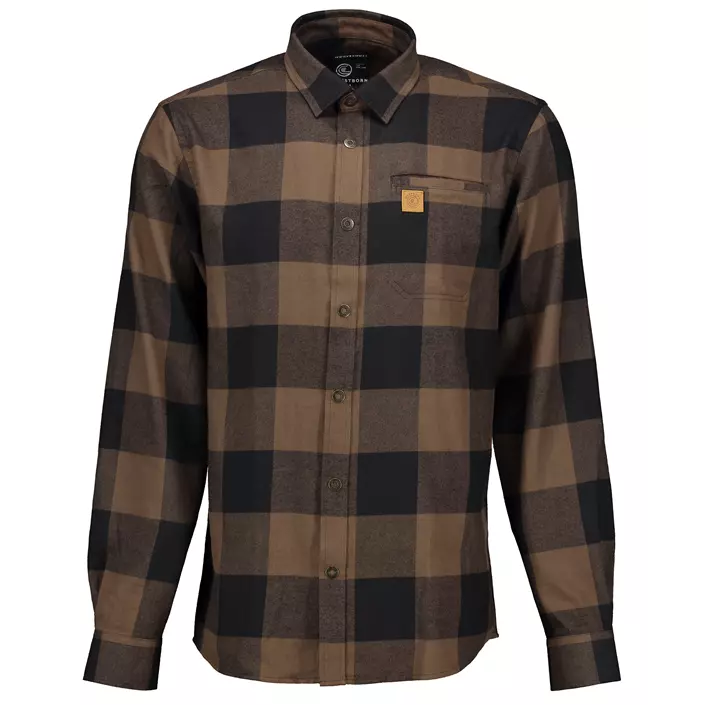 Westborn flannel shirt, Cocoa Brown/Black, large image number 0
