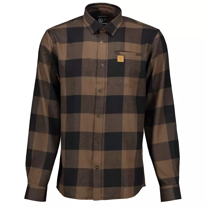 Westborn flannel shirt, Cocoa Brown/Black, large image number 0