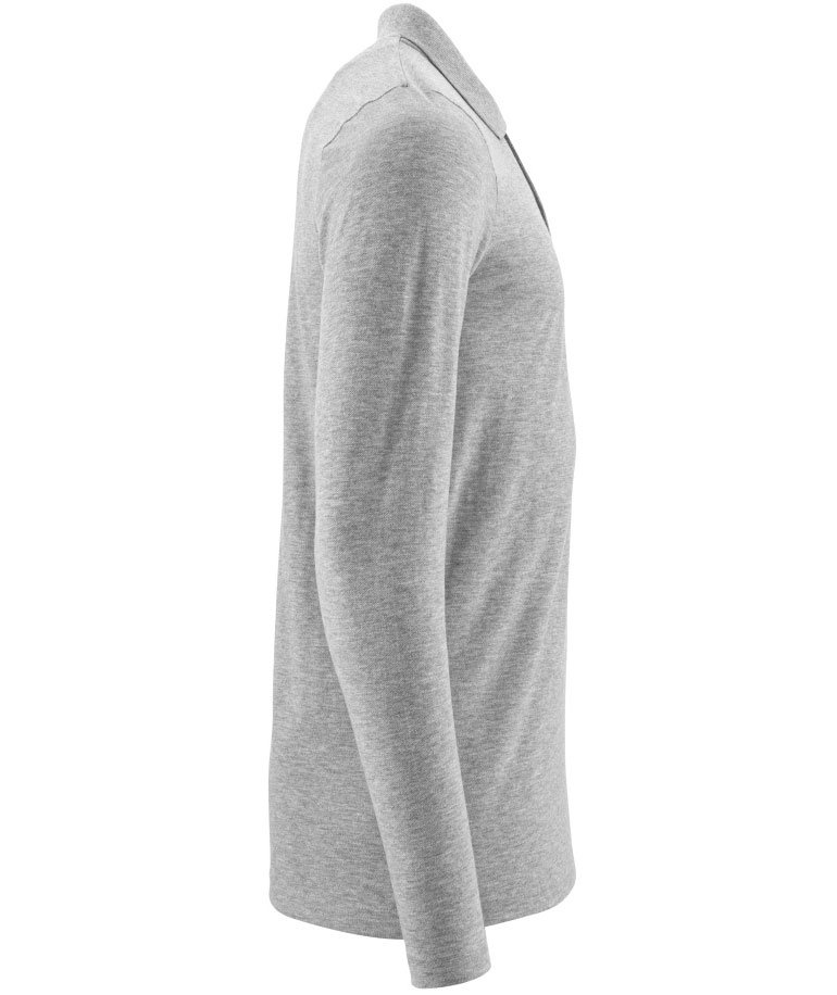 Mascot Crossover long-sleeved polo shirt, Grey, large image number 3