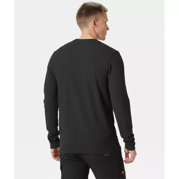 Helly Hansen Tech langermet T-skjorte, Black, large image number 3