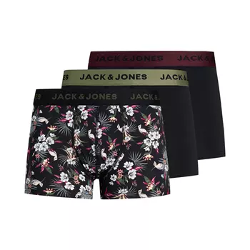 Jack & Jones JACFLOWER 3-pak boxershorts, Sort