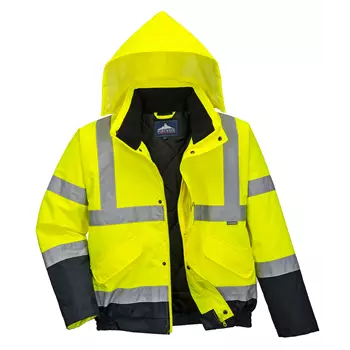Portwest pilot jacket, Hi-Vis yellow/marine