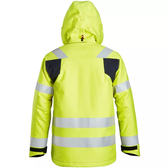 Snickers ProtecWork winter jacket, Hi-vis Yellow/Marine, large image number 1