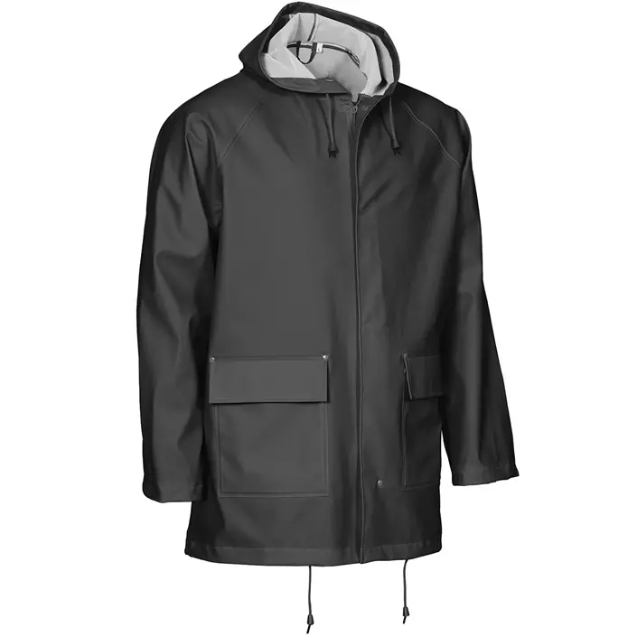 Elka Elements Outdoor PU/PVC rain jacket, Black, large image number 0