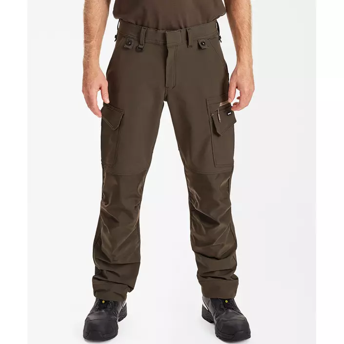 Engel Entire arbejdsbukser full stretch, Forest Green/Black, large image number 1