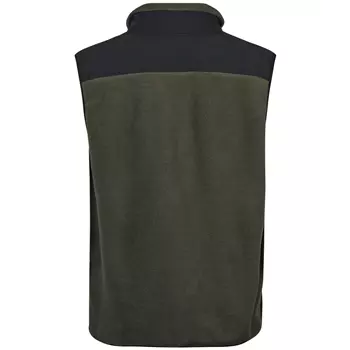 Tee Jays mountain fleece bodywarmer/vest, Deep Green/Black
