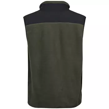 Tee Jays mountain fleece bodywarmer/vest, Deep Green/Black