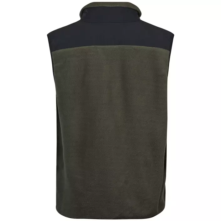 Tee Jays mountain fleece bodywarmer/vest, Deep Green/Black, large image number 1