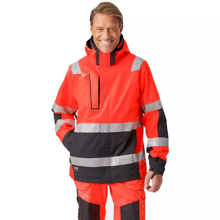 Helly Hansen Alna 2.0 shell jacket, Hi-vis red/charcoal, large image number 0