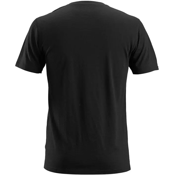Snickers AllroundWork T-shirt 2527 med merinoull, Svart, large image number 1