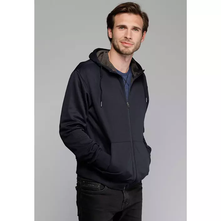 IK hoodie with full zipper, Navy, large image number 2
