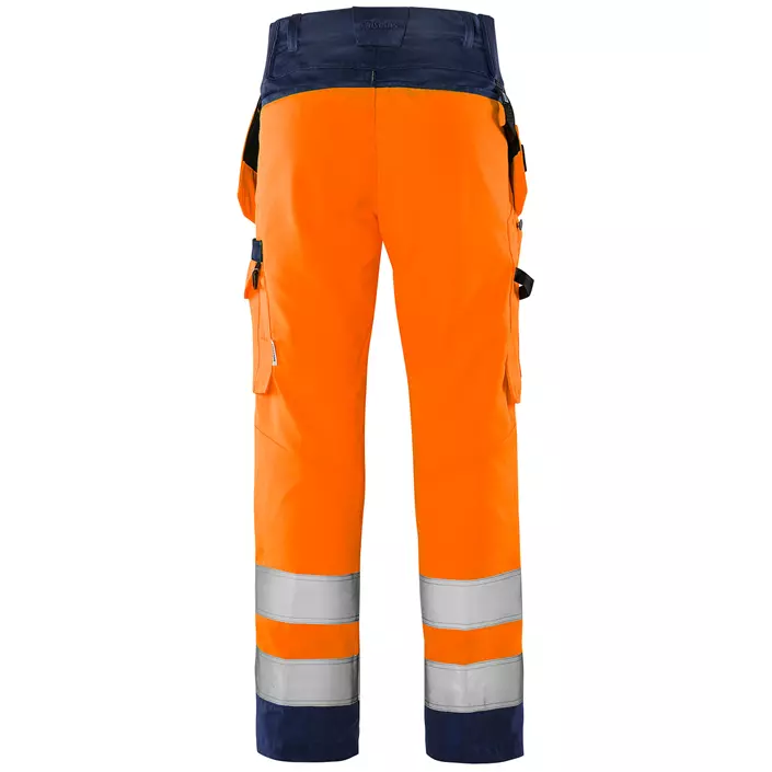 Fristads Green craftsman trousers 2641 GPLU, Hi-vis Orange/Marine, large image number 2