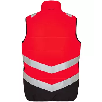 Engel Safety quilted vest, Hi-vis Red/Black