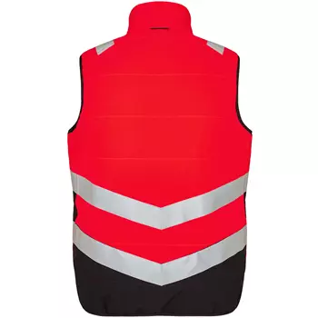 Engel Safety quilted vest, Hi-vis Red/Black