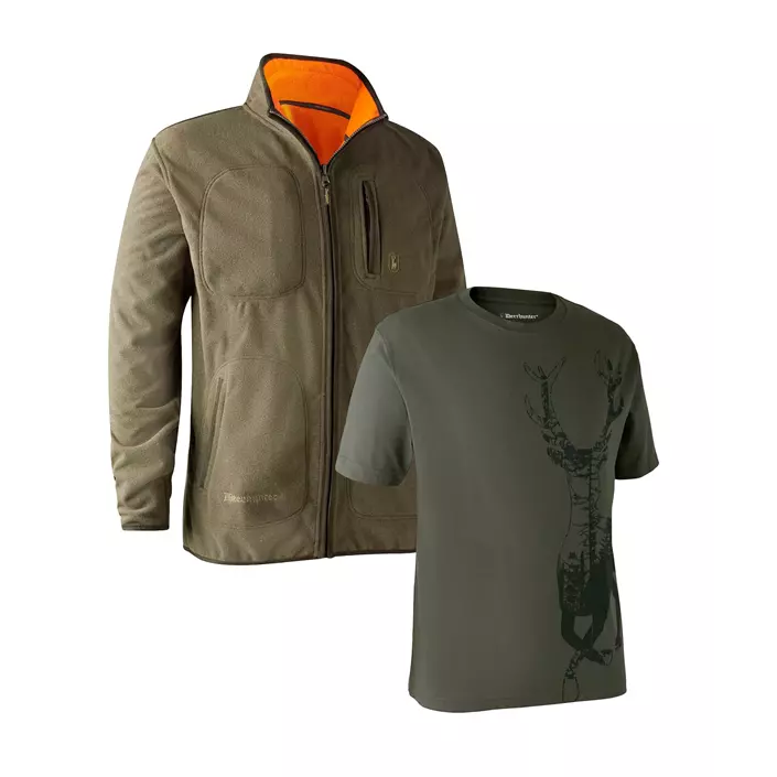 Deerhunter set with a fleece jacket and T-shirt, , large image number 0