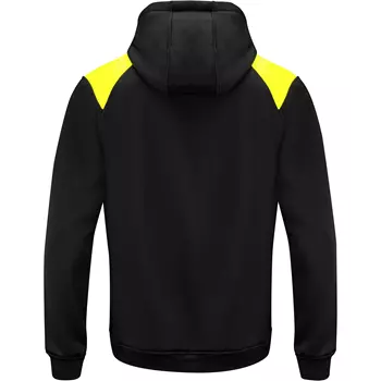 ProJob hættetrøje med lynlås 2133, Black/Yellow