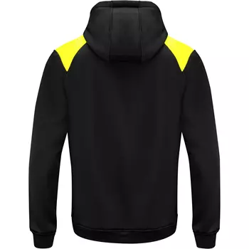 ProJob hoodie med dragkedja 2133, Black/Yellow