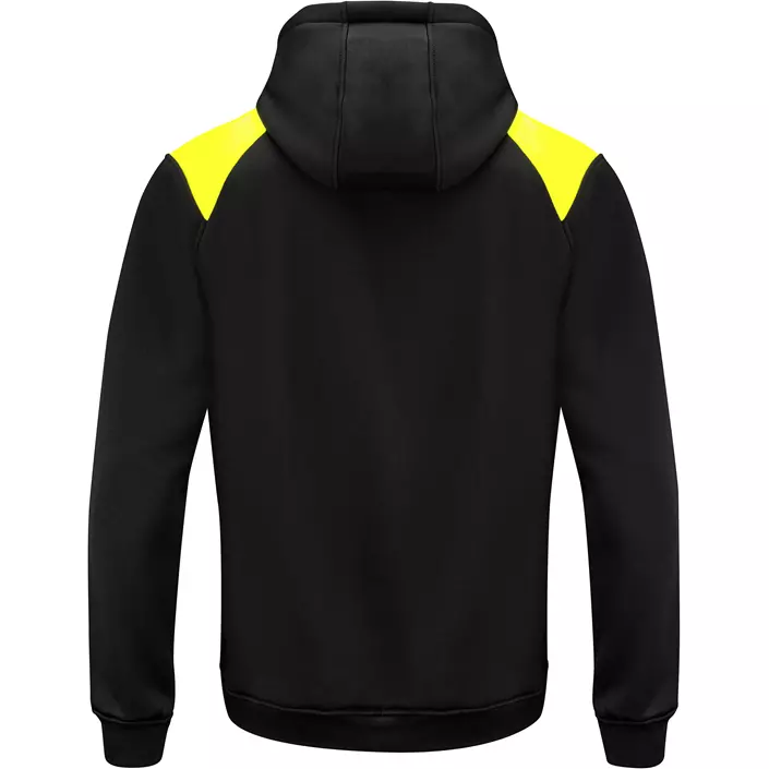 ProJob hoodie med dragkedja 2133, Black/Yellow, large image number 1