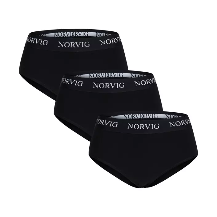 NORVIG 3-pack maxi trosor, dam, Svart, large image number 0