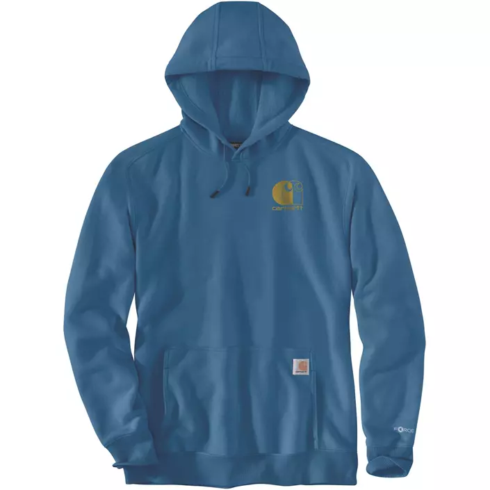 Carhartt Signature logo hettegenser, Dark Horizon Blue, large image number 0
