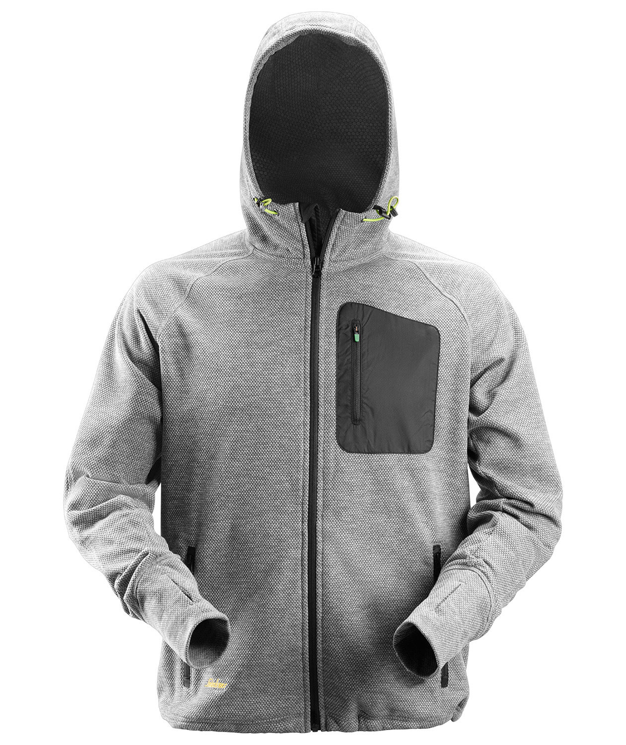 Snickers FlexiWork fleece hoodie 8041, Grey/Black, Grey/Black, swatch