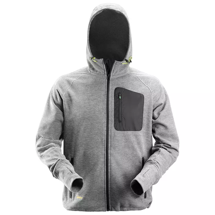 Snickers FlexiWork fleece hoodie 8041, Grey/Black, large image number 0