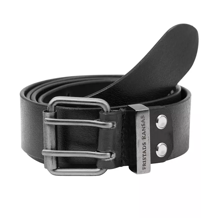 Fristads leather belt 9126, Black, Black, large image number 0