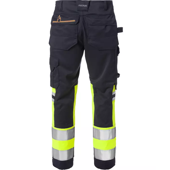 Fristads Flamestat work trousers 2162, Hi-vis Yellow/Marine, large image number 1