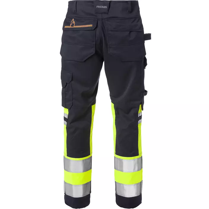 Fristads Flamestat work trousers 2162, Hi-vis Yellow/Marine, large image number 1