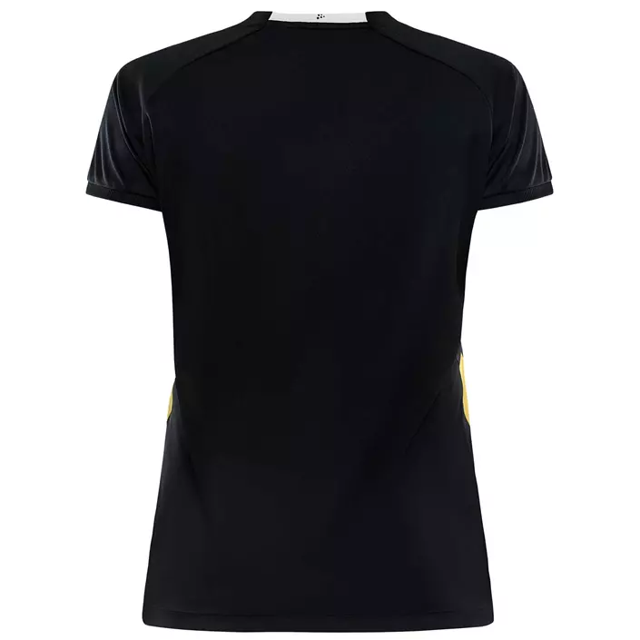 Craft Progress 2.0 Stripe Jersey Damen T-Shirt, Sweden Yellow/Schwarz, large image number 2