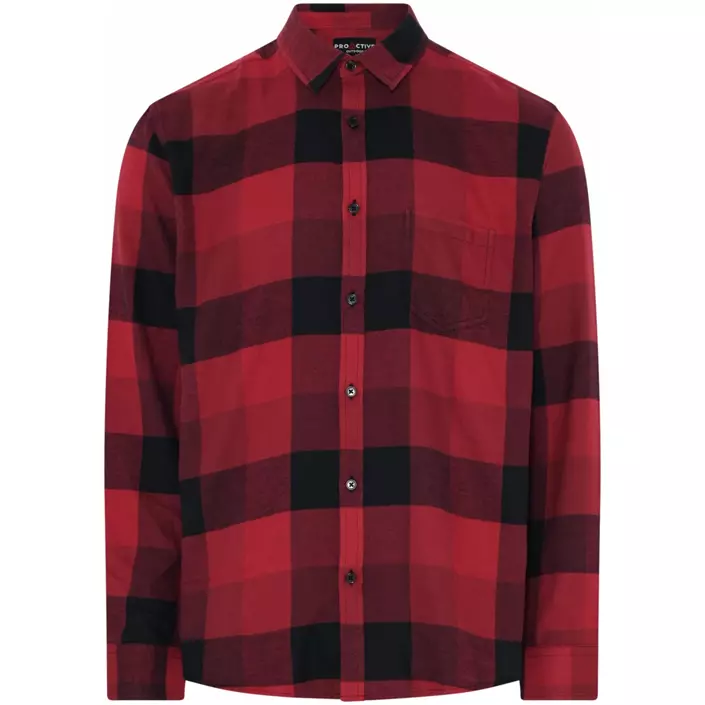 ProActive flannel skjorte, Rød, large image number 0